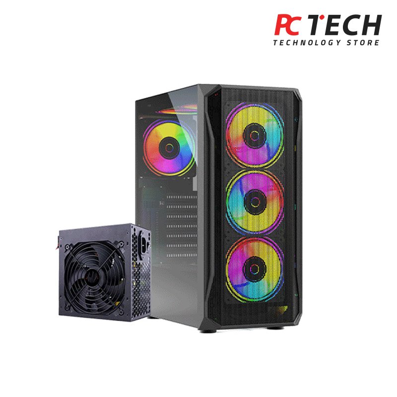 ARKTEK AK-I1107 CASE 4 Fan ARGB PSU 650W