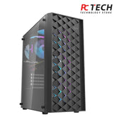 Darkflash DK351 ATX/M-ATX/ITX Gaming PC Case With Pre-installed 4 ARGB Case Fans