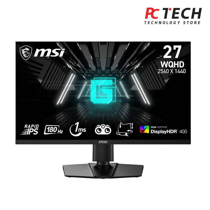 MSI G274QPF E2 27 Inch WQHD Gaming Monitor - 2560 x 1440 Rapid IPS Panel, 180 Hz / 1ms, 119% sRGB Colour Gamut, Display HDR 400, Adjustable Stand - DP 1.4a, HDMI 2.0b, USB Type-C
