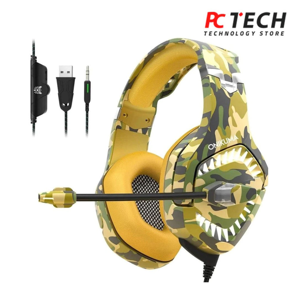 ONIKUMA K1B Pro 3.5MM jack Gaming Headset for Mobile, PC, PS4 Xbox - Camouflage