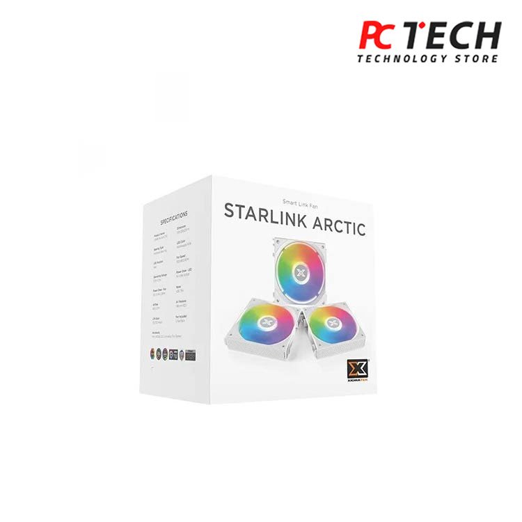 XIGMATEK Starlink Arctic Smart Link Fan Argb 3 Fans With Remote and Controller Fan