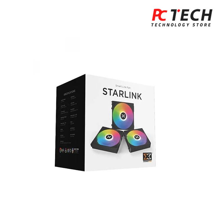 XIGMATEK Starlink Smart Link Fan Argb PWM Cable 3 Fans With Controller Fan