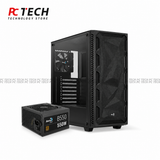 AEROCOOL B312F Flow Black Case Combo with 550W 80+ Bronze Power Supply