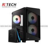 AEROCOOL B312F Flow Black Case Combo with 550W 80+ Bronze Power Supply