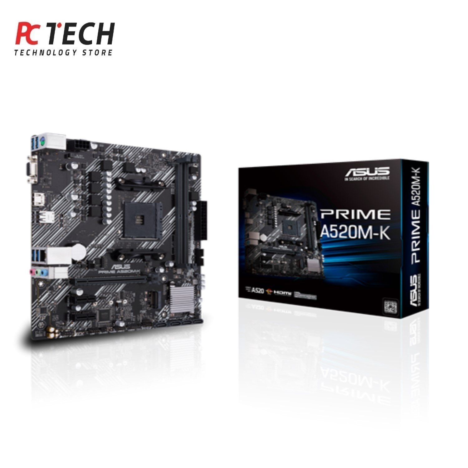 ASUS PRIME A520M-K AM4 Micro-ATX Motherboard – DDR4