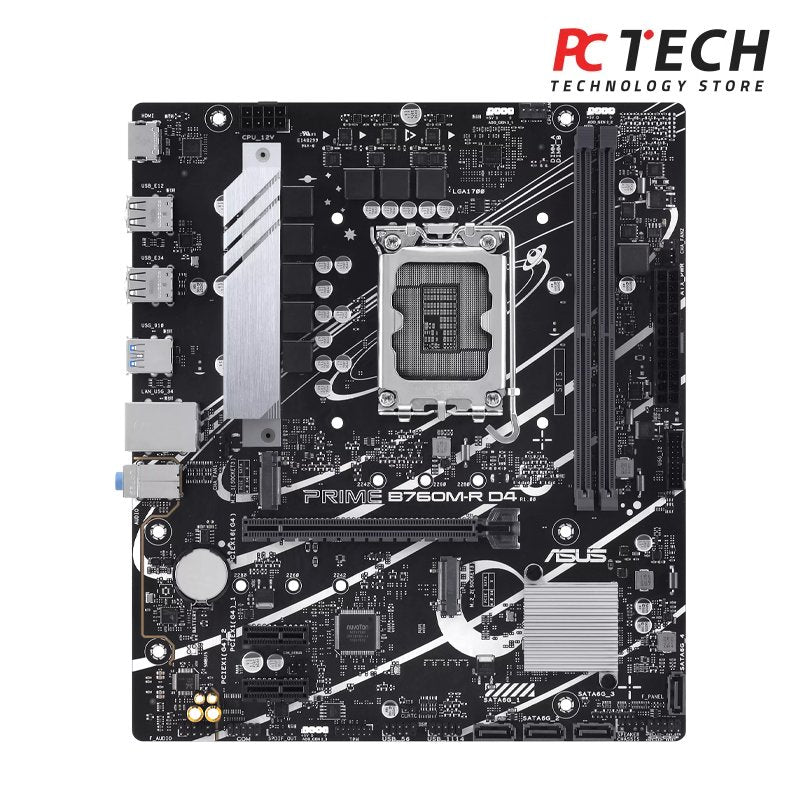 ASUS PRIME B760M-R D4 Intel B760 LGA 1700 Micro-ATX Motherboard