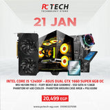 Bundle CORE I5 12400F - MSI H610M PRO E - KINGSTON FURY BEAST 8GB 3200MHz - ASUS DUAL GTX 1660 SUPER 8GB OC - SSD SATA III 128GB - PHANTOM AROURA 650W ARGB - PHANTOM HF400 RGB
