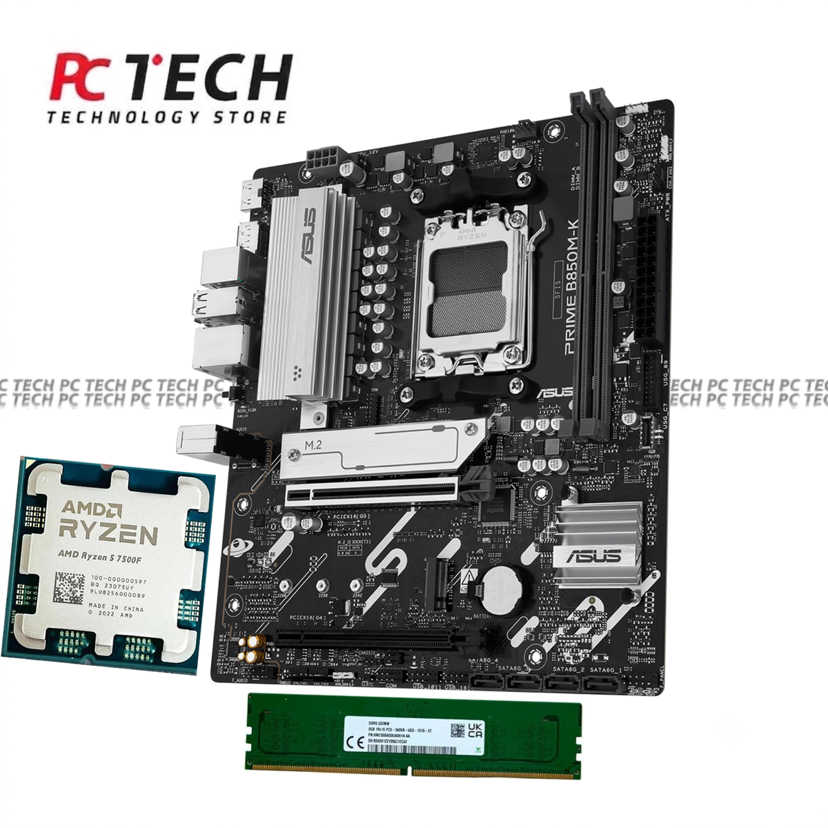 AMD Ryzen 5 7500F + ASUS PRIME B850M-K + SK hynix 8GB DDR5 5600MHz Bundle