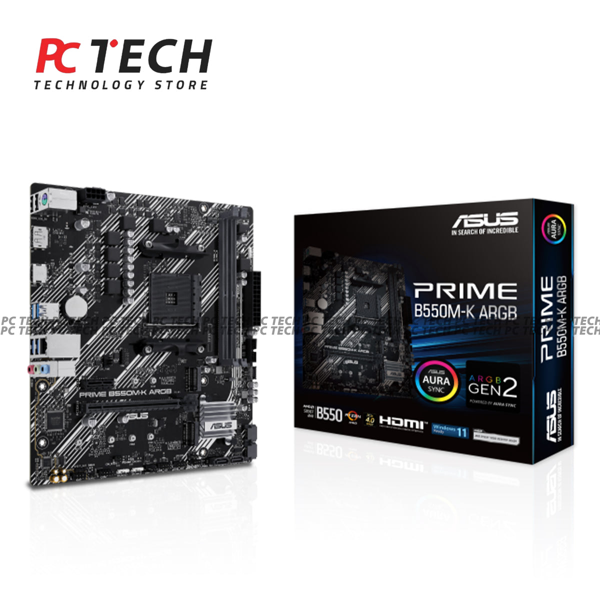 ASUS Prime B550M-K ARGB | AM4 DDR4 Gaming Motherboard