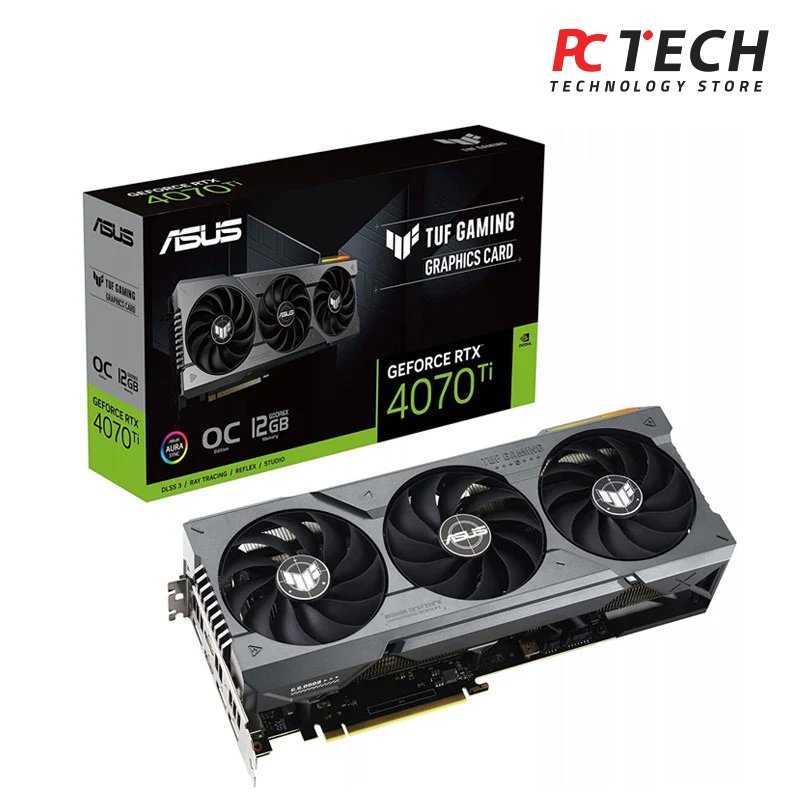 ASUS TUF Gaming RTX 4070 Ti OC Edition Gaming Graphics Card (PCIe 4.0, 12GB GDDR6X, HDMI 2.1a, DisplayPort 1.4a)