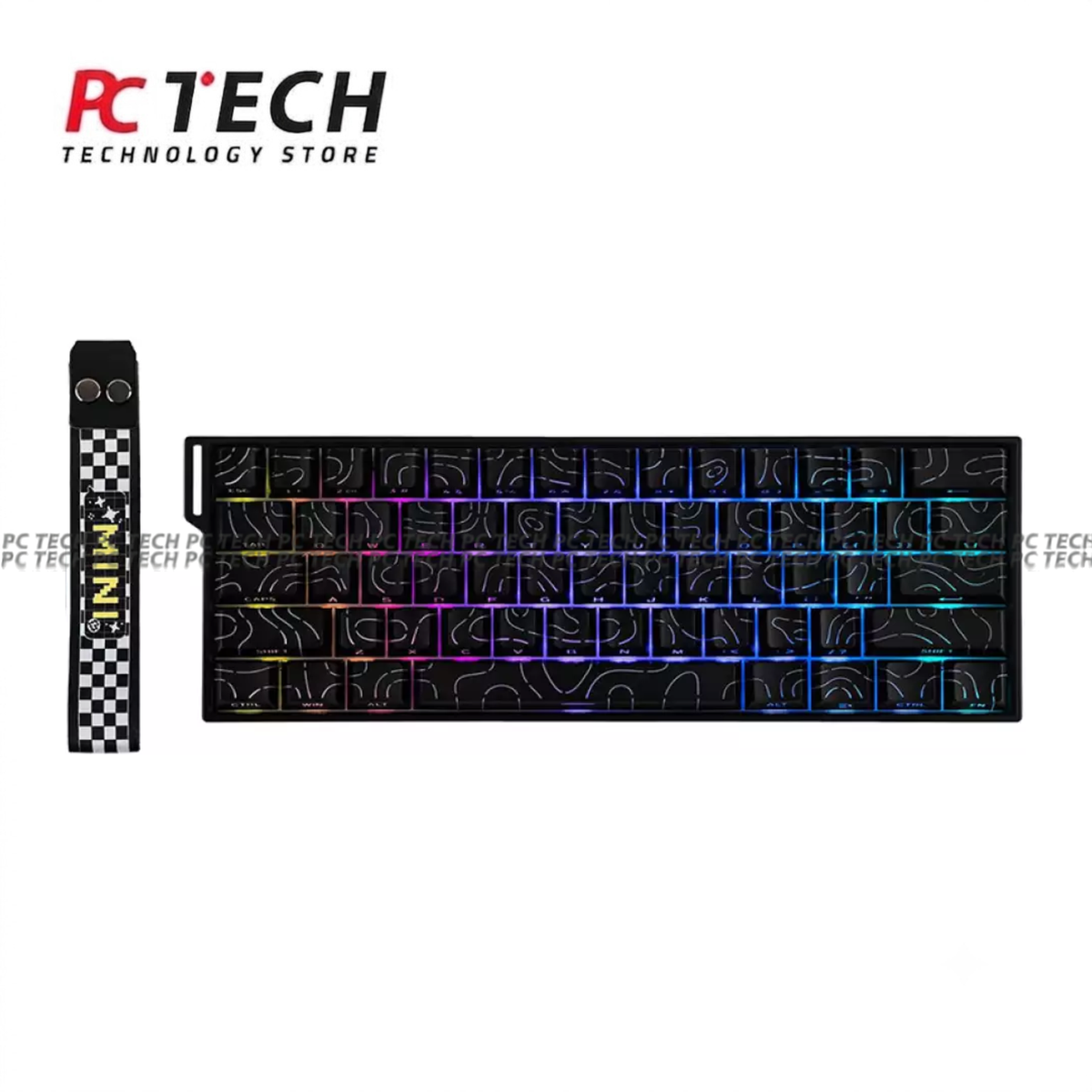 AULA MINI60 HE Tri-Mode Black Contour Magnetic Gaming Keyboard