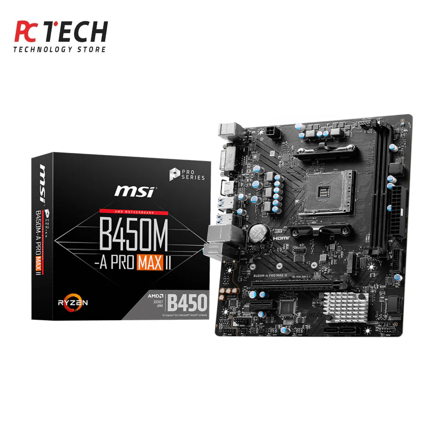 MSI B450M-A PRO MAX II AMD AM4 Micro-ATX Motherboard