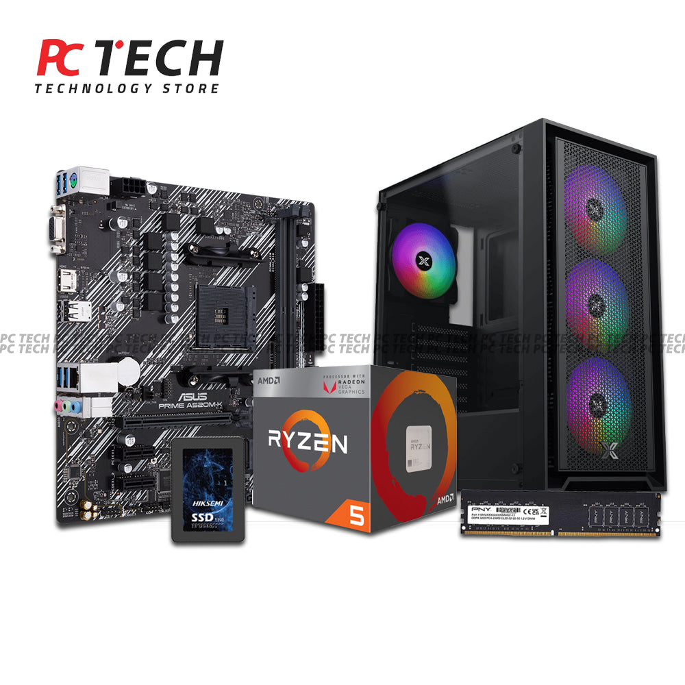 AMD Ryzen 5 3400G PC Bundle | 8GB RAM | 128GB SSD