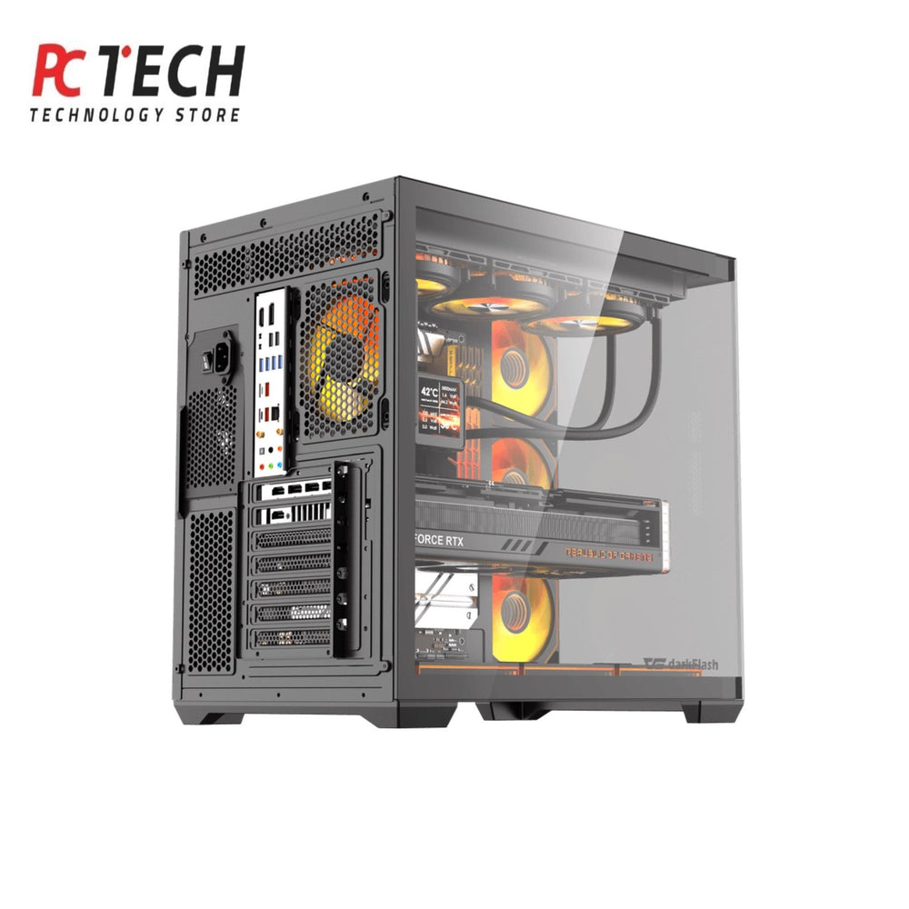DARK FLASH C280 E-ATX Full Tower PC Case with High Airflow Design