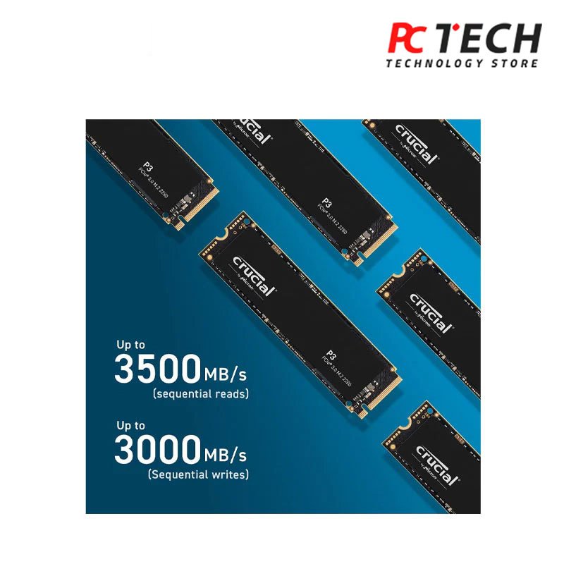 Crucial P3 Plus 2TB PCIe Gen4 3D NAND NVMe M.2 SSD