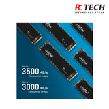 Crucial P3 Plus 2TB PCIe Gen4 3D NAND NVMe M.2 SSD