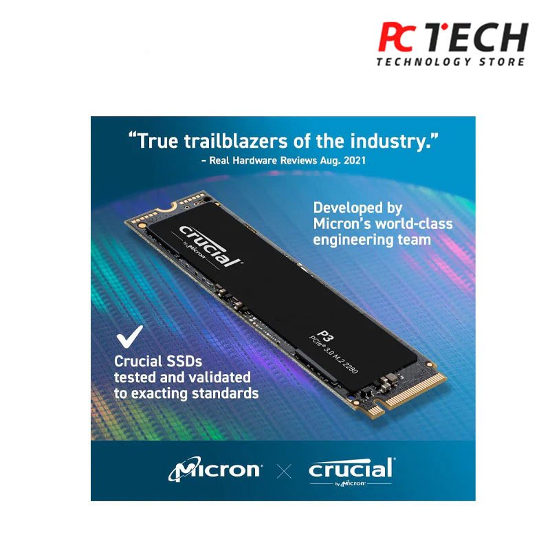 Crucial P3 Plus 2TB PCIe Gen4 3D NAND NVMe M.2 SSD