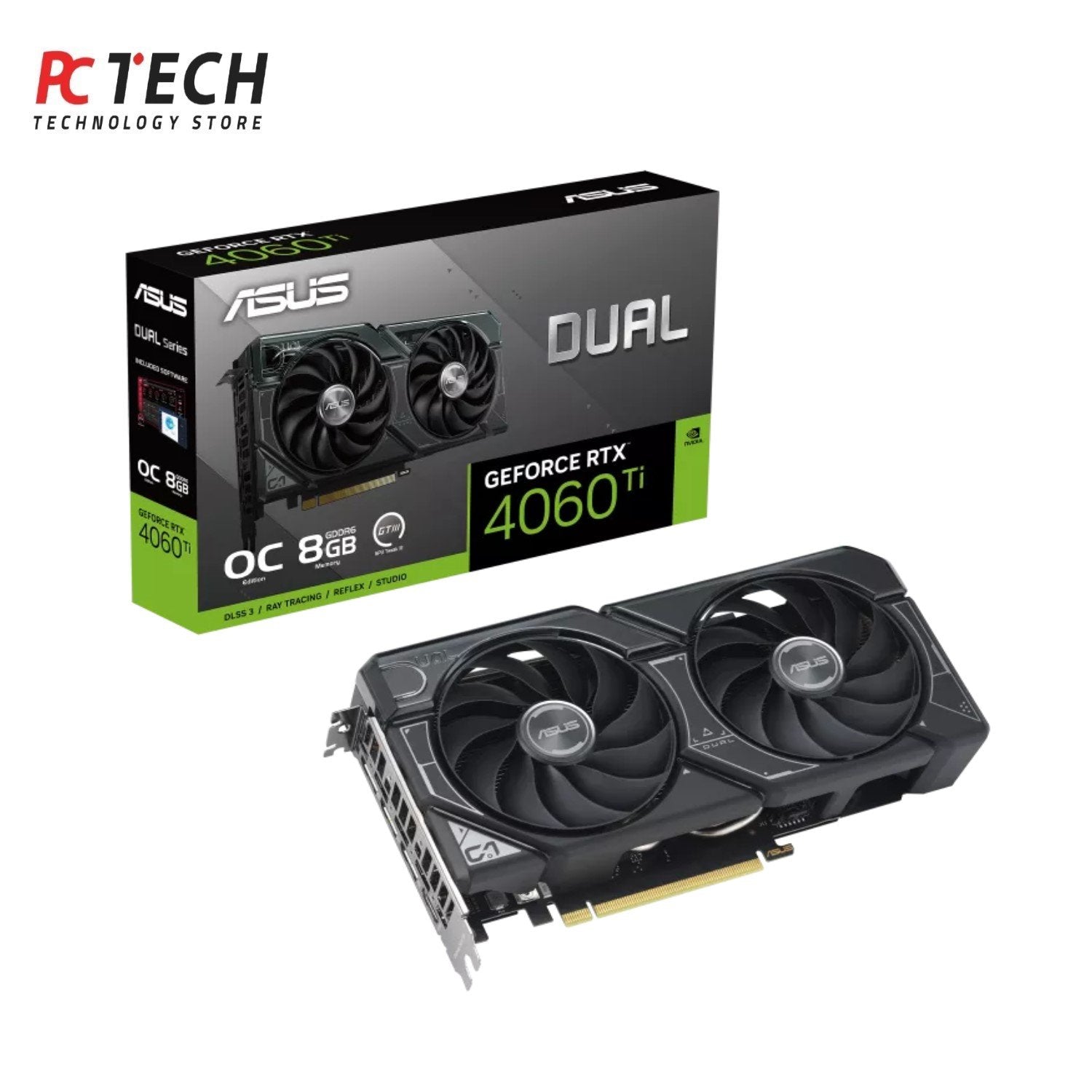 ASUS Dual GeForce RTX 4060 Ti OC 8GB GDDR6 – Tray Version