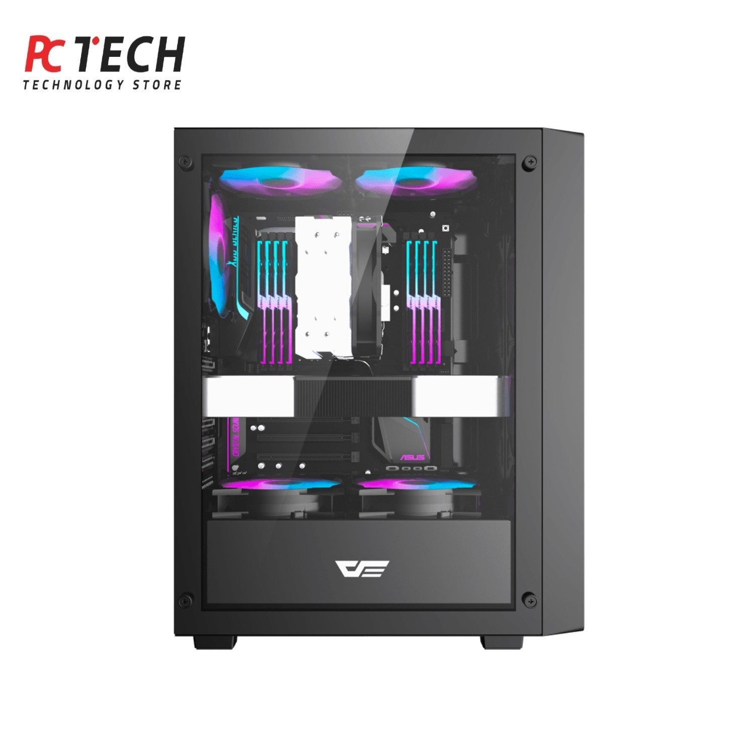 DarkFlash A305 + 650W 80+ Bronze PSU Mid‑Tower Mesh Case