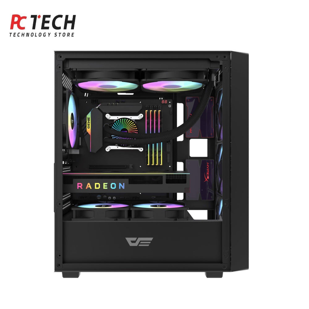 DK353 ATX Mid Tower Gaming PC Case with High Airflow Design