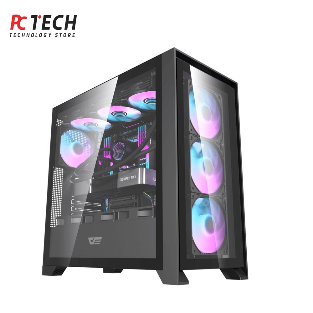 DarkFlash DRX90 Black Gaming Case – Mid Tower with RGB