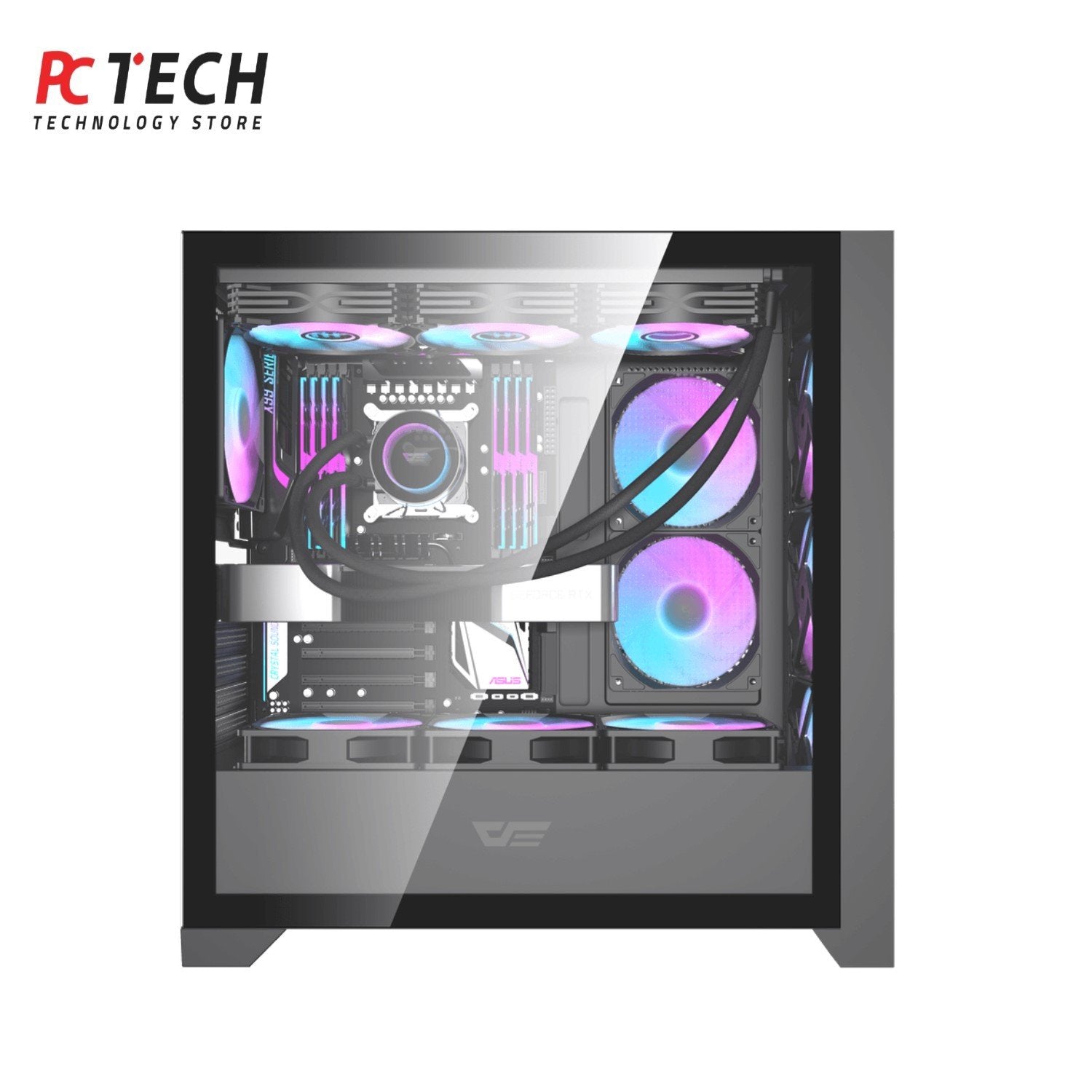 DarkFlash DRX90 Black Gaming Case – Mid Tower with RGB