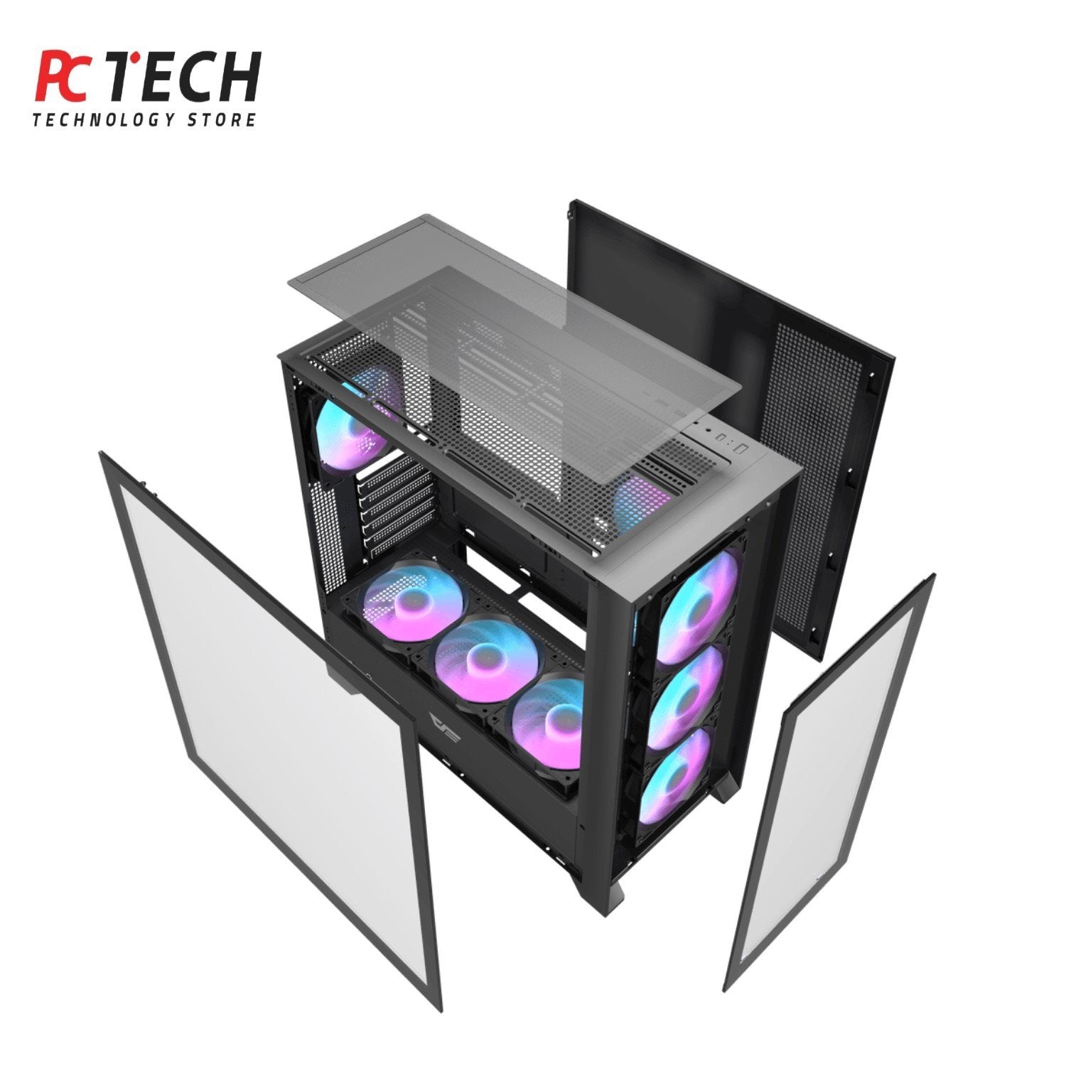DarkFlash DRX90 Black Gaming Case – Mid Tower with RGB