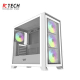 DarkFlash DRX90 White Gaming Case – Mid Tower with RGB Support