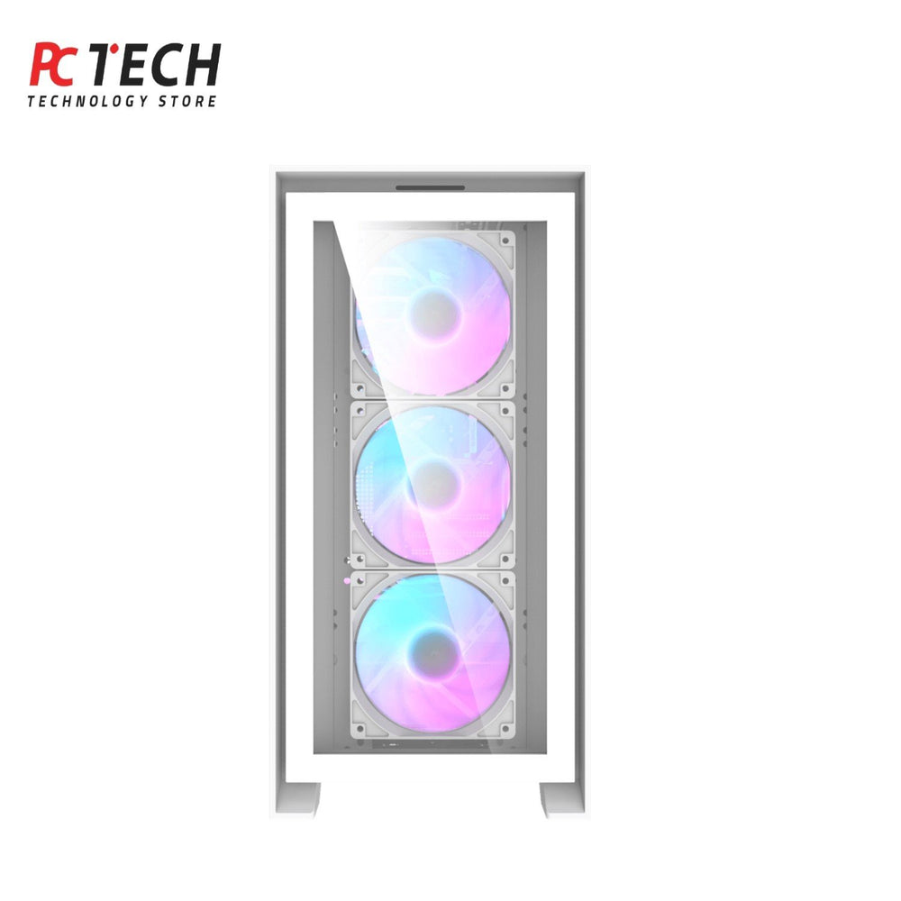 DarkFlash DRX90 White Gaming Case – Mid Tower with RGB Support