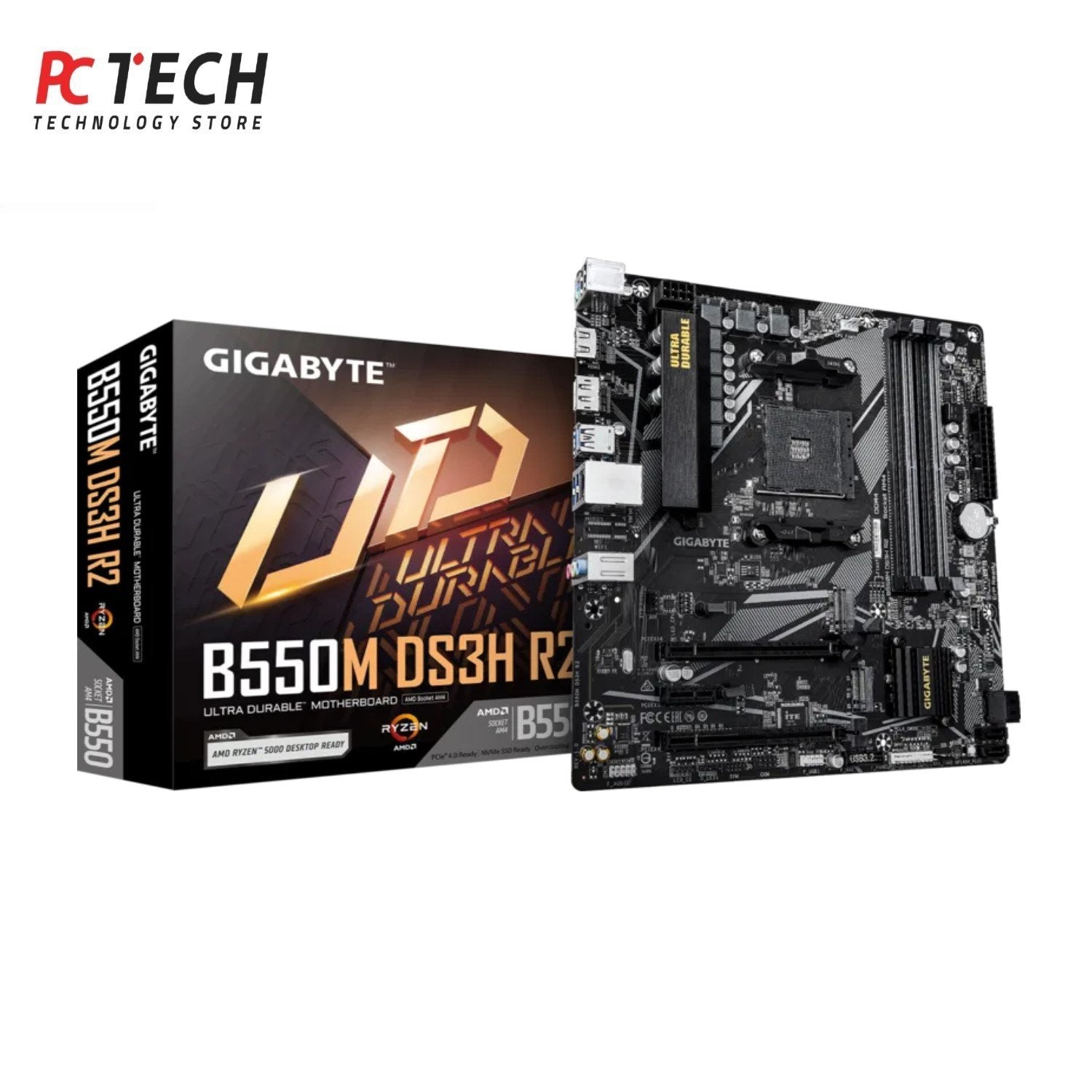 GIGABYTE B550M DS3H R2 AMD B550 Micro-ATX Motherboard