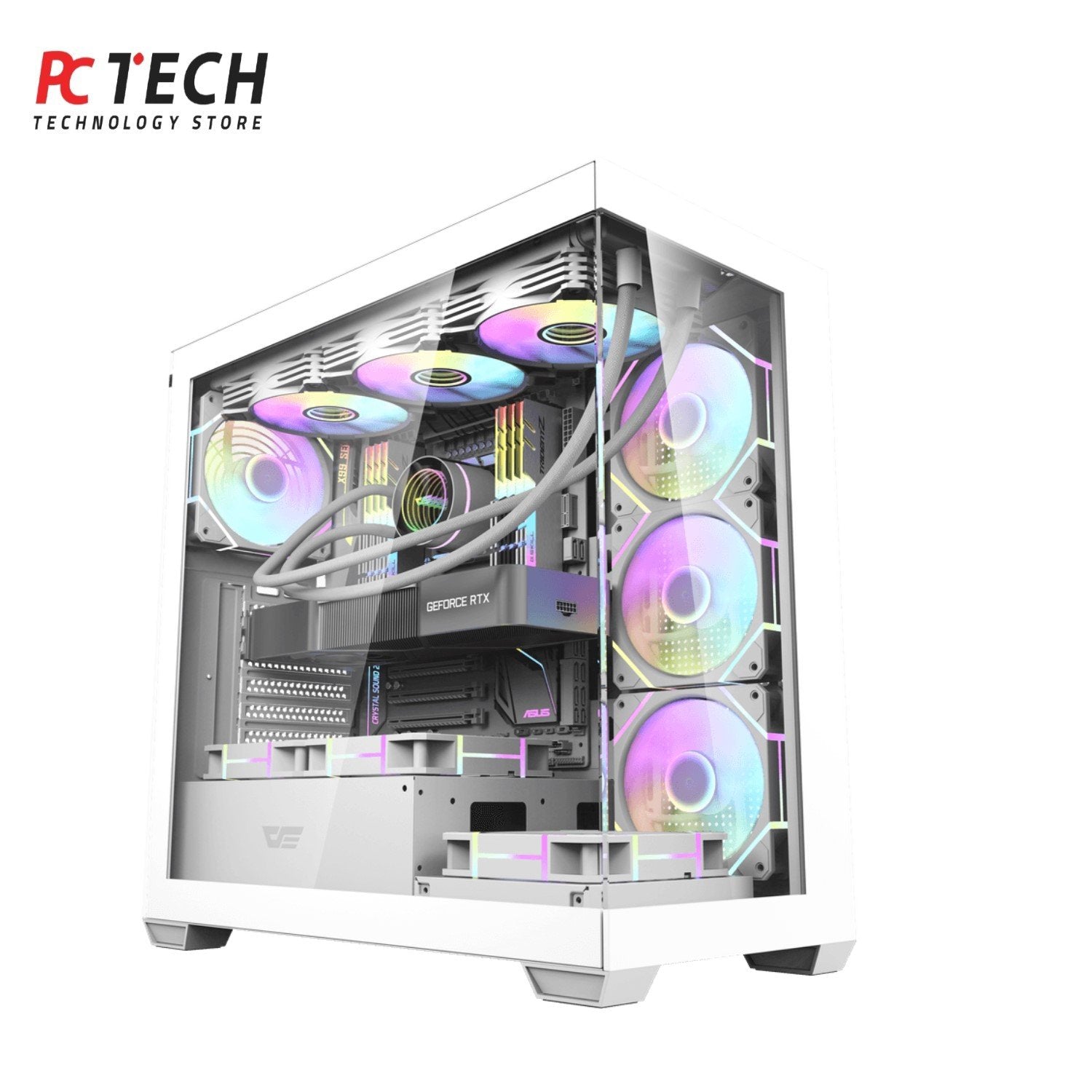 Darkflash DS900 White Case with Aigo AT750 750W 80+ Bronze PSU