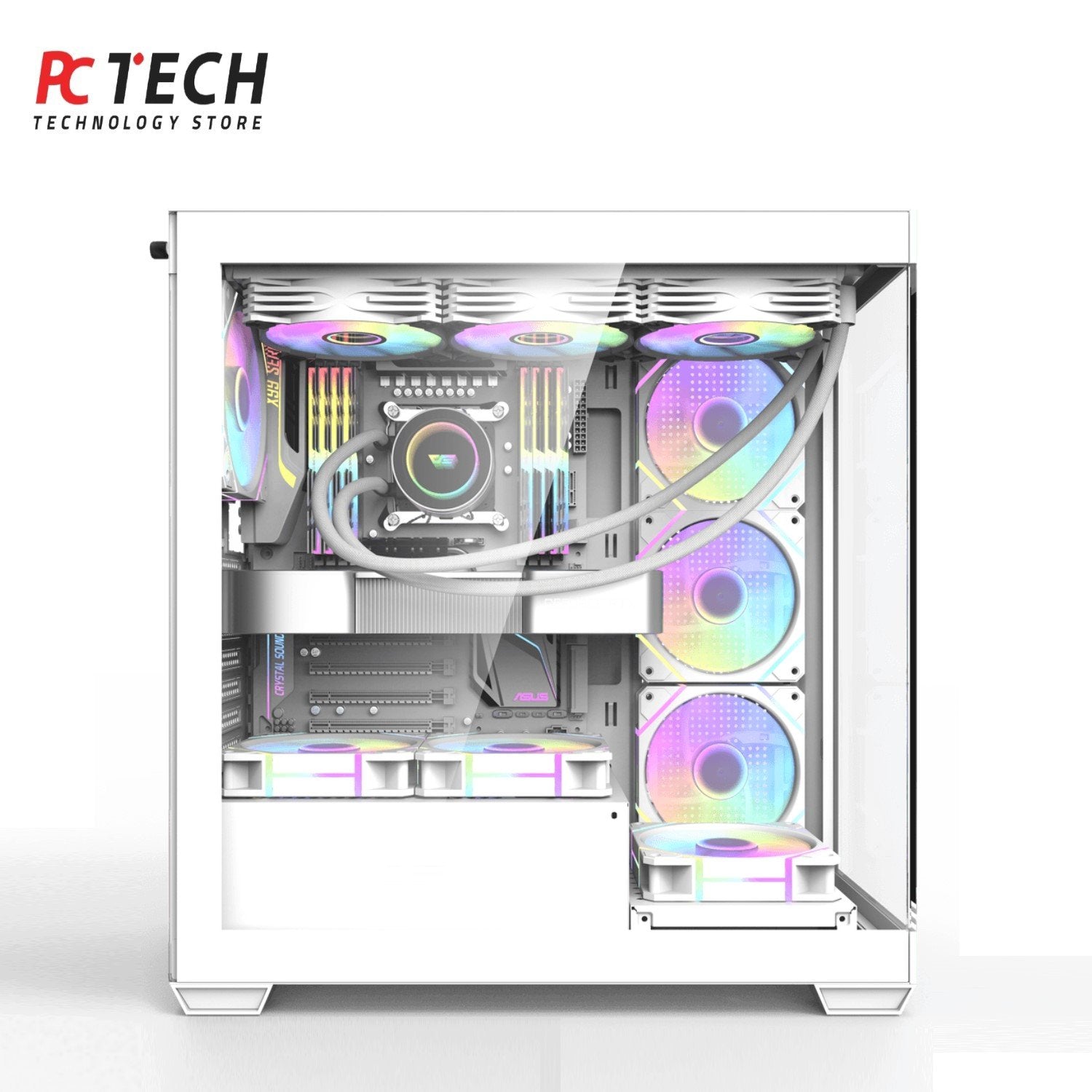 Darkflash DS900 White Case with Aigo AT750 750W 80+ Bronze PSU