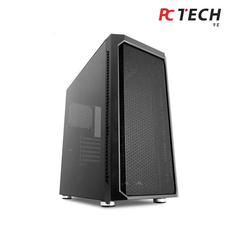 DarkFlash Gale DF140 Black EATX Full Tower Case, Mesh Front Panel and Tempered Glass
