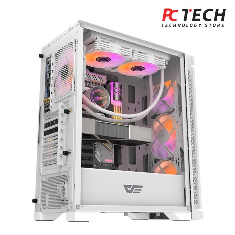 Darkflash DK361 White ATX CASE WITH 4 ARGB FANS