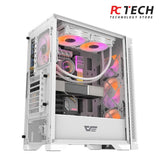 Darkflash DK361 White ATX CASE WITH 4 ARGB FANS
