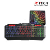 FANTECH P31 3 in 1 Mouse, Keyboard and MousePad Combo, Multimedia Devices, RGB Backlighting, Adjustable DPI, Huano 10 Million Clicks, Anti Ghosting, Gaming Peripherals Bundle