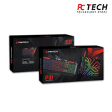 FANTECH P31 3 in 1 Mouse, Keyboard and MousePad Combo, Multimedia Devices, RGB Backlighting, Adjustable DPI, Huano 10 Million Clicks, Anti Ghosting, Gaming Peripherals Bundle