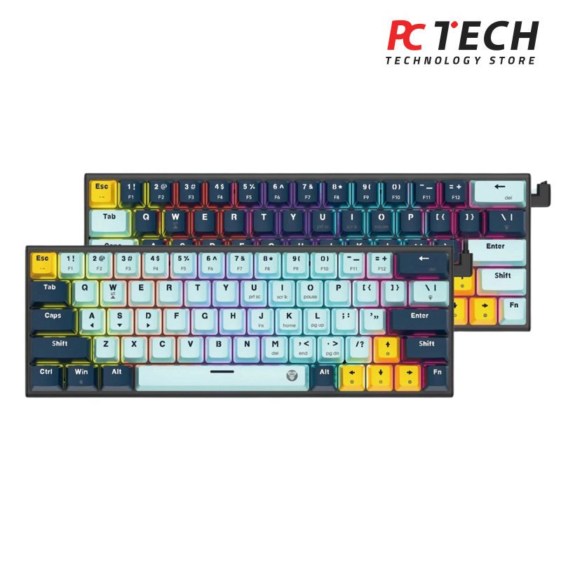 Fantech MK874 v2 Wired Mechanical Keyboard - Navy with Blue Switch
