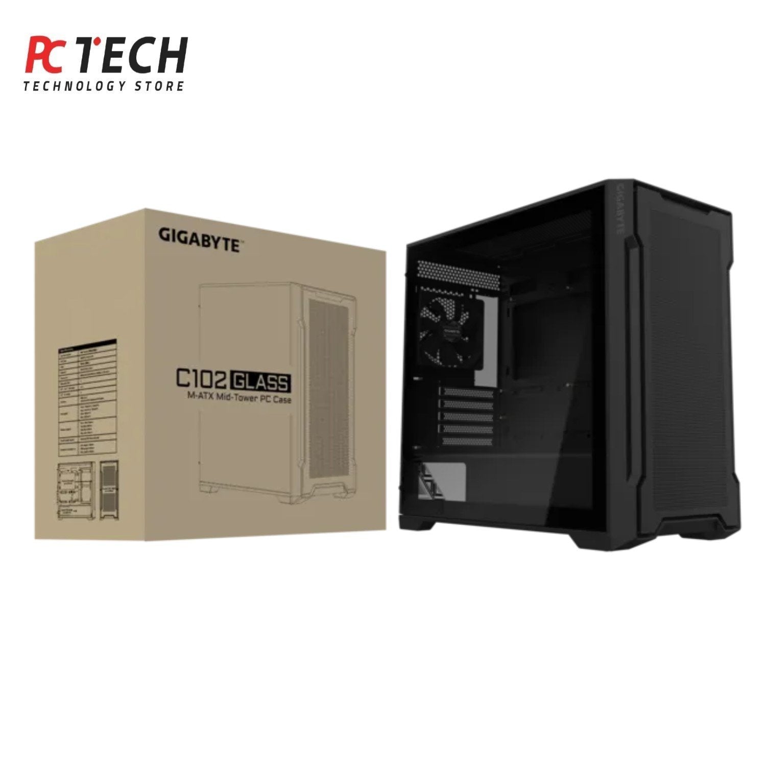 GIGABYTE C102 Glass Gaming Case – Tempered Glass Mid-Tower Chassis