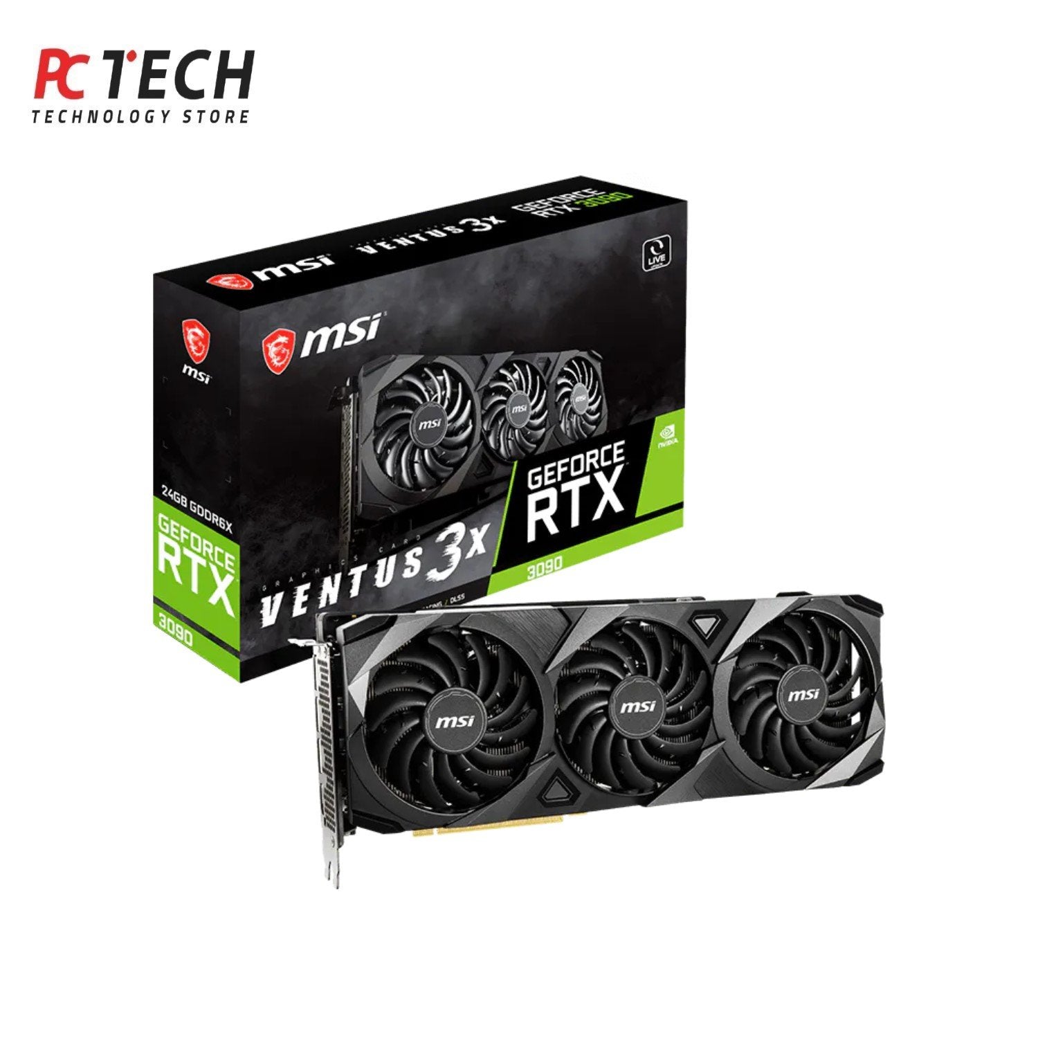 MSI Ventus 3X RTX 3090 24GB Graphics Card – Box Version