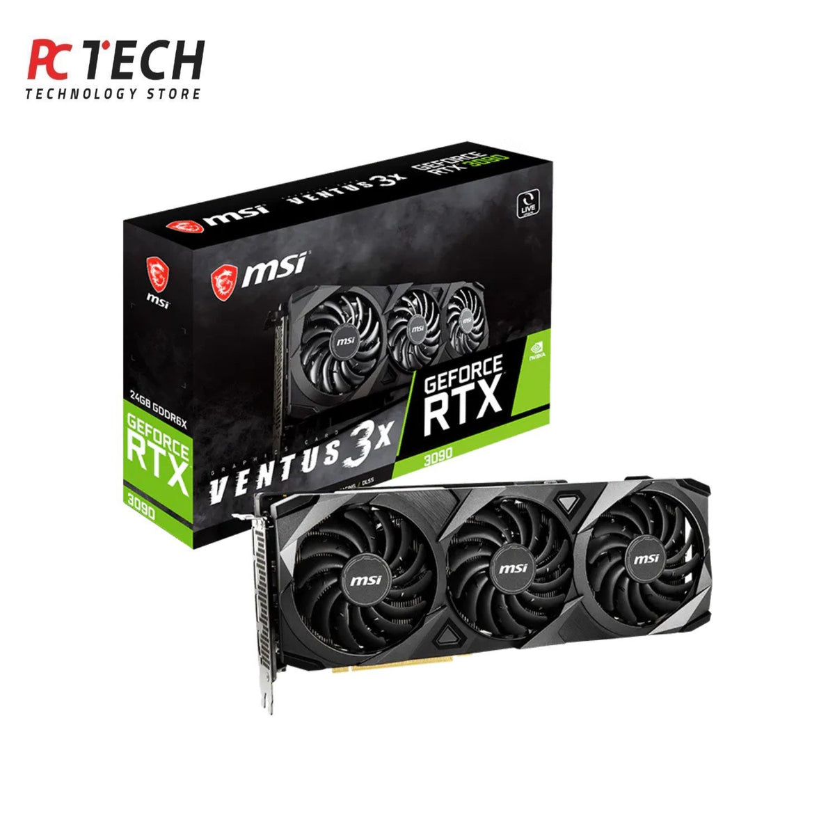MSI Ventus 3X RTX 3090 24GB Graphics Card – Box Version