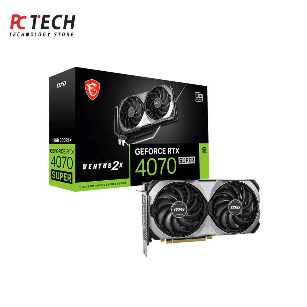 MSI Ventus 2X GeForce RTX 4070 SUPER 12GB Graphics Card – Tray Version