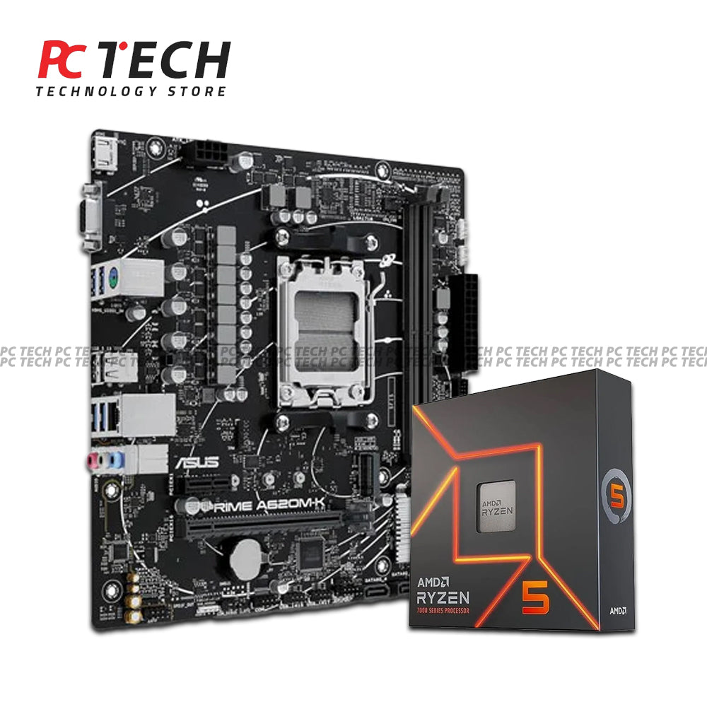 Gaming PC Bundle – AMD Ryzen 5 7500F + ASUS PRIME A620M-K