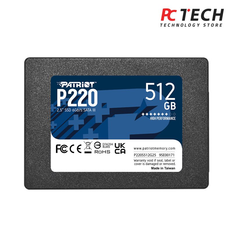 Patriot P220 SSD 512GB SATA 3 Internal Solid State Drive 2.5
