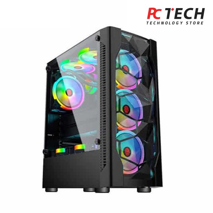 TechnoZone C270 Gaming Case WITH 5 RGB FAN