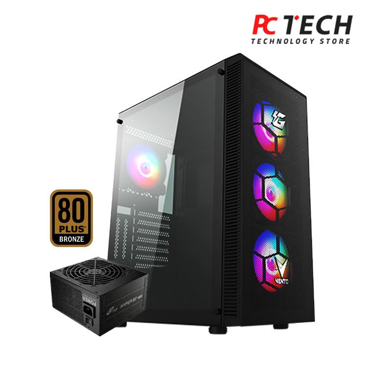 Vento VG11A Gaming Mid-Tower Case + FSP 650W 80+ Bronze PSU