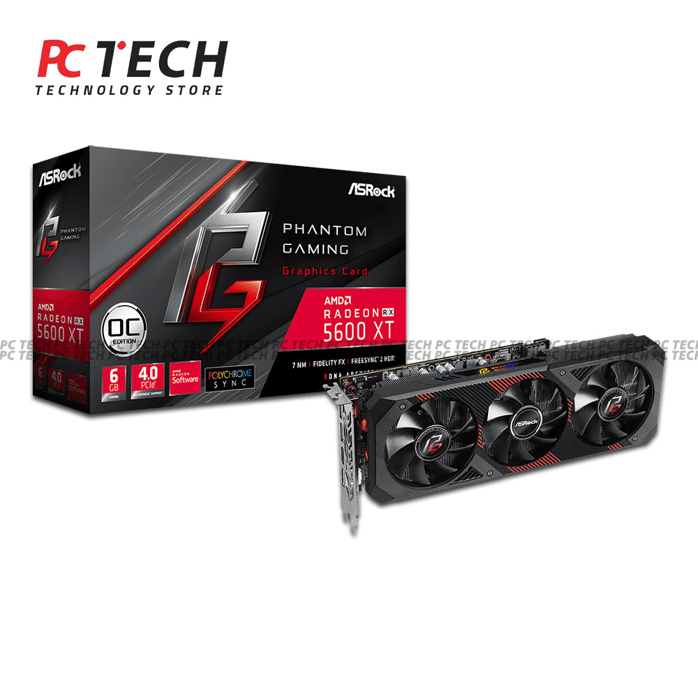 ASRock Phantom Gaming Radeon RX 5600 XT 6GB Triple Fan | TRAY