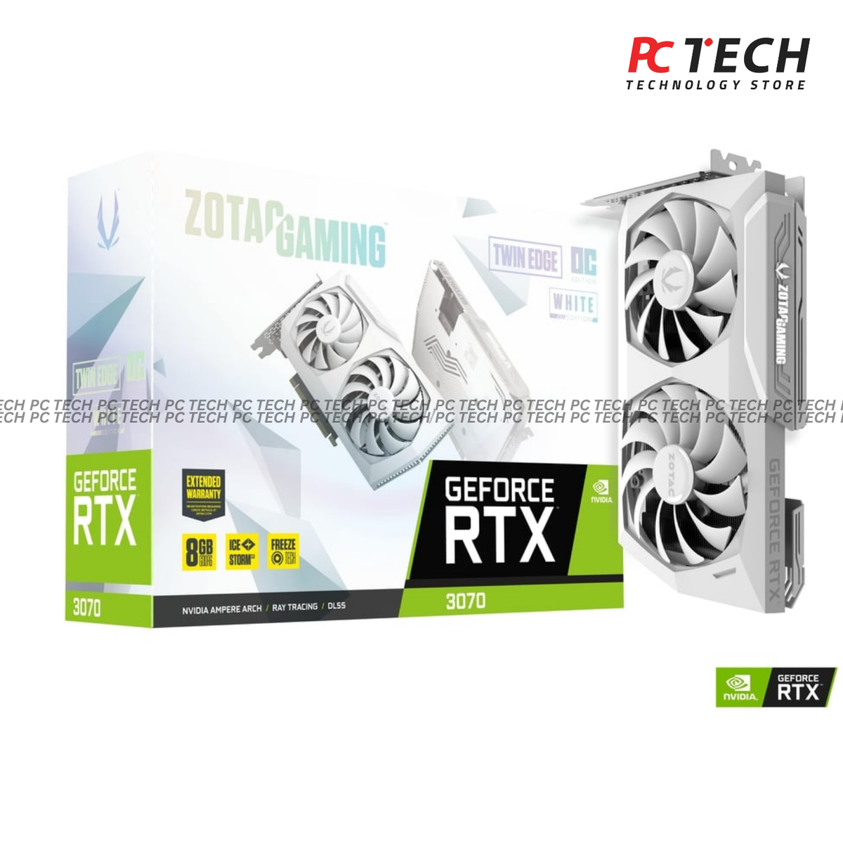 ZOTAC Gaming GeForce RTX 3070 Twin Edge OC White Edition 8GB | Box