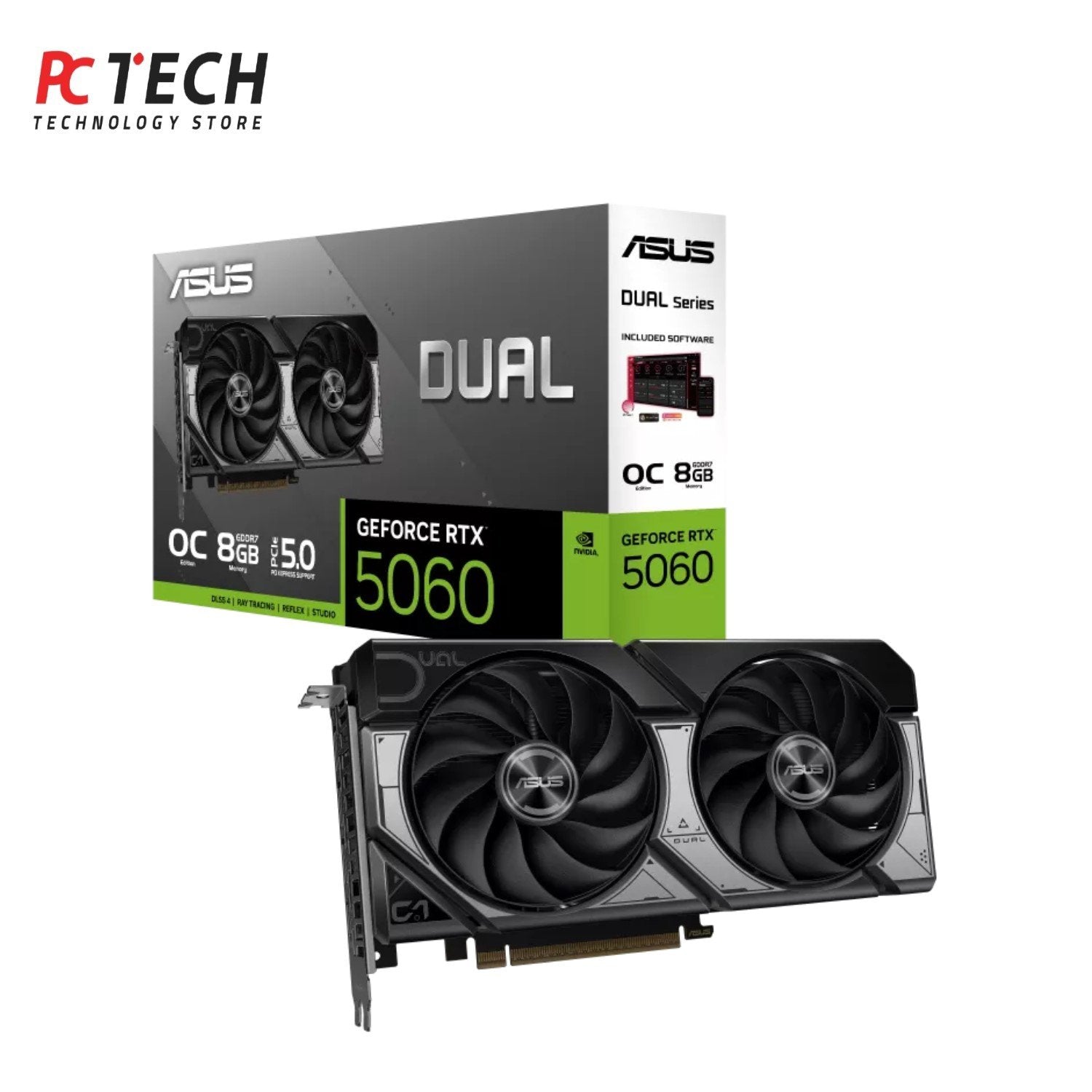 ASUS Dual GeForce RTX 5060 OC Edition 8GB GDDR7 Graphics Card | PCIe 5.0