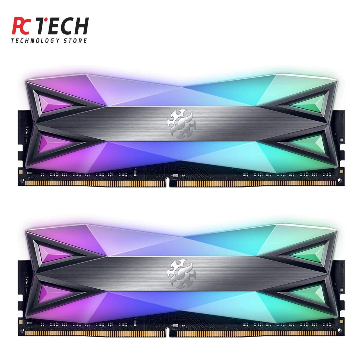 XPG DDR4 D60G RGB 16GB (2x8GB) 3200MHz Desktop Memory Kit – CL16 Gaming RAM